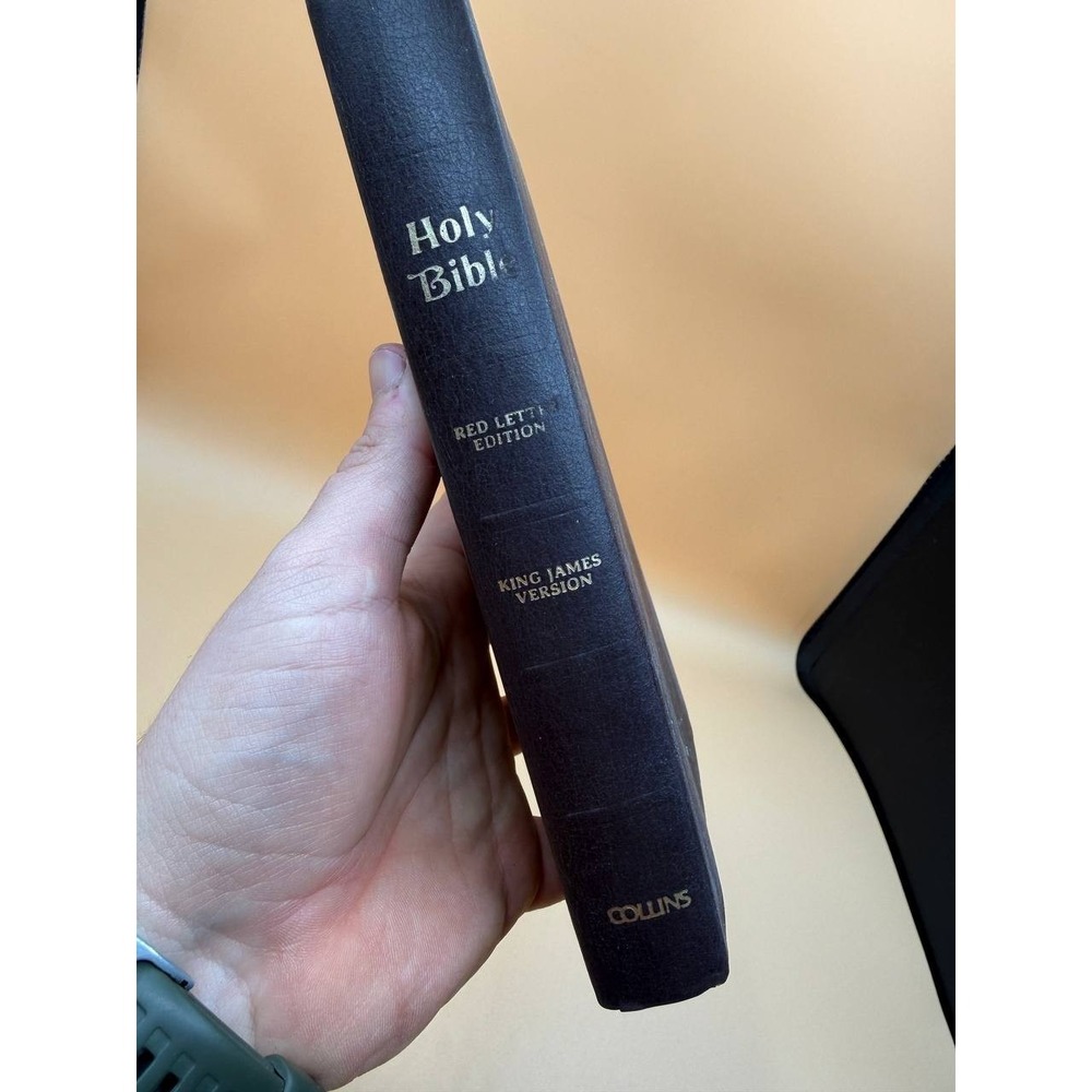 Holy Bible Red Letter Concordance Dictionary ‎ KJV Nelson. Genuine Leather Blue - Picture 2 of 5